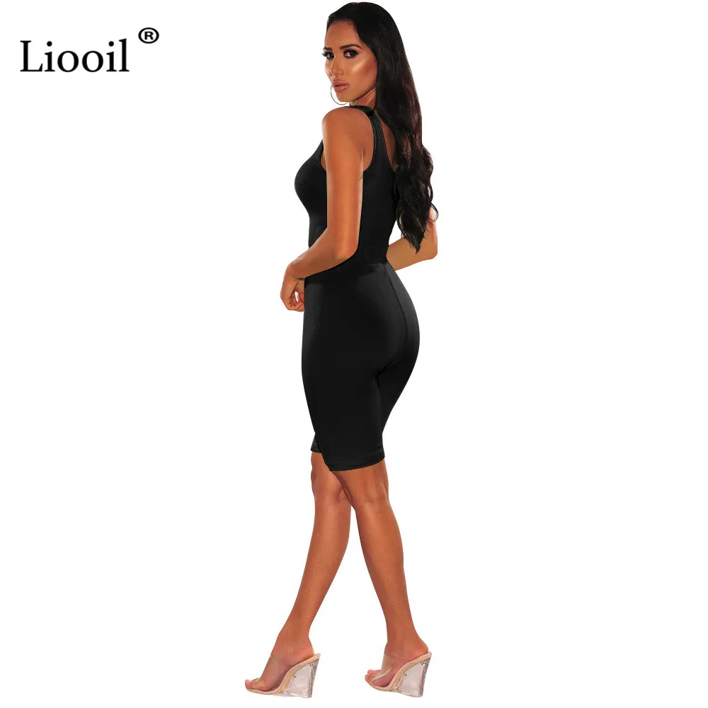 Liooil неоновый зеленый облегающий комплект из 2 предметов, женские обтягивающие наряды, спортивные костюмы, сексуальный топ на бретелях и байкерские шорты, летний комплект для активного отдыха