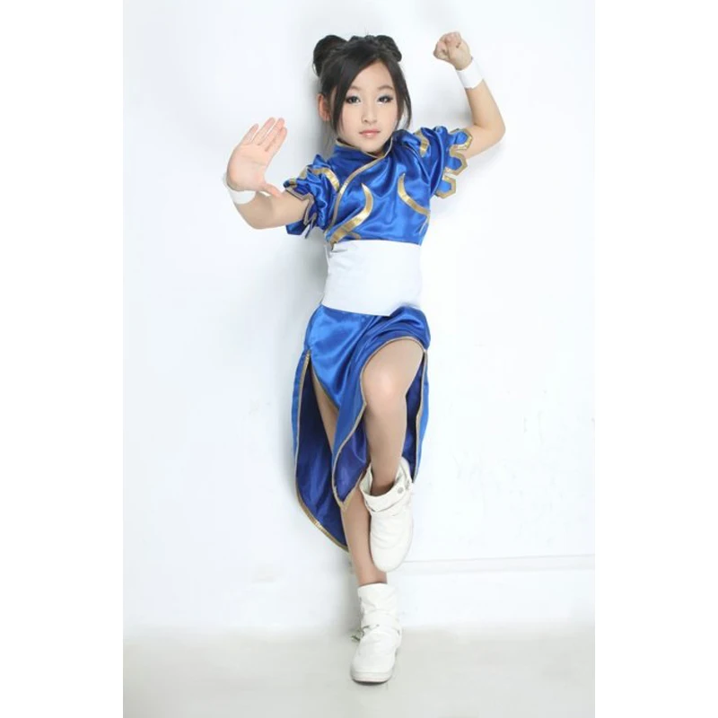 Детское платье для косплея Chun Li маскарадное девочек в стиле Лолиты одежда