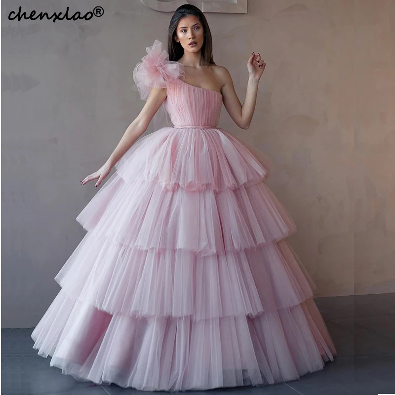 Розовое вечернее платье на одно плечо; бальное платье; платье в пол; vestido de festa Longo; длинное строгое платье