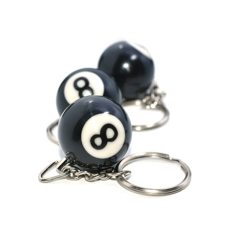 Кольцо для ключей унисекс креативное кольцо бильярда 8 25 мм чисто черный подарок