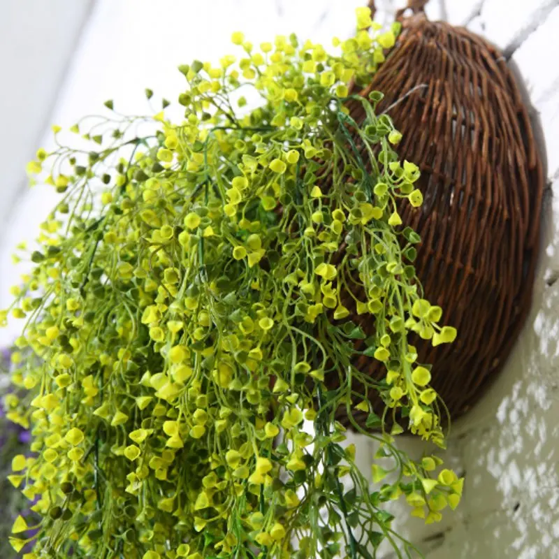 50-105CM Artificial Hanging Flower Plant Fake Vine Willow Rattan Flower Artificial Hanging Plant For Home Garden Wall Decoration images - 6