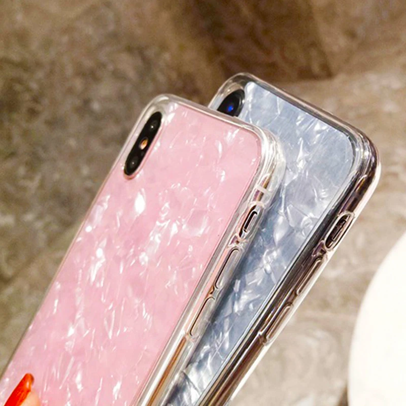 Простой Блестящий Мягкий силиконовый чехол KSELF из ТПУ с блестками для iPhone X XS MAX XR 6