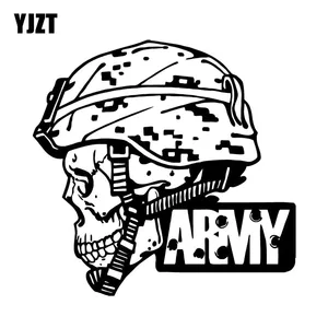 YJZT 20x см Оригинальная виниловая наклейка на автомобиль в стиле армии, военной полиции, солдата, черепа