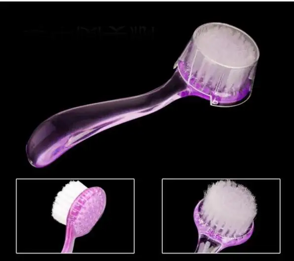 Новая прозрачная пластиковая щетка для очистки пыли ногтей круглая Кисть