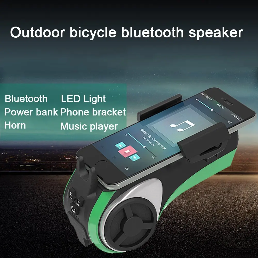 6 в 1 велосипедный Bluetooth аудиодинамик светильник телефонный кронштейн + вызов