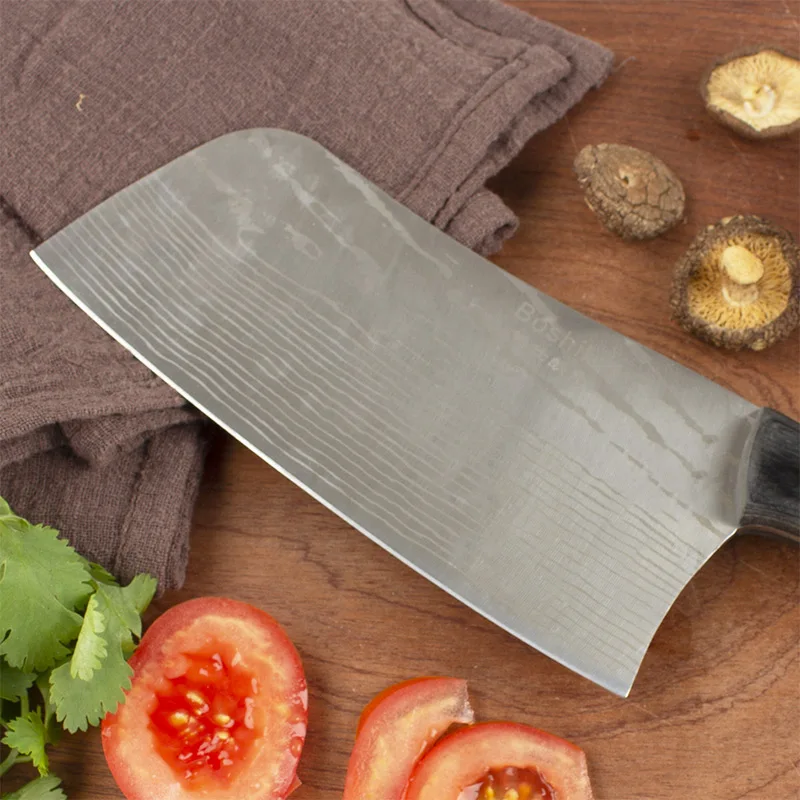Нож шеф повара Santoku из нержавеющей стали японский стиль 6 дюймов имитация лазера