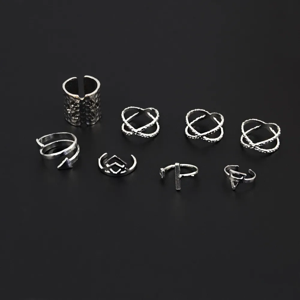 Женский винтажный набор синих колец 6 шт./компл. | Украшения и аксессуары