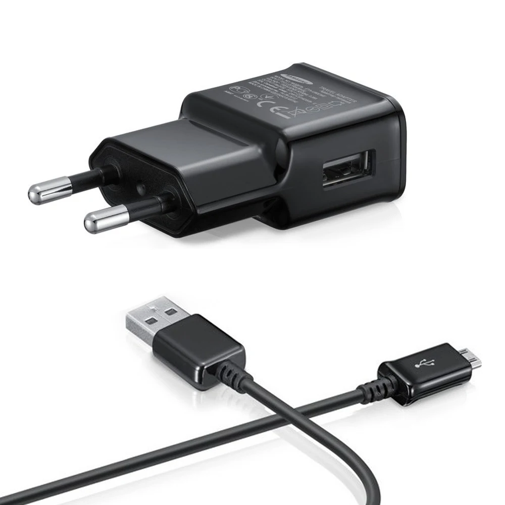 Original for Samsung Travel Wall Charger Charging For Galaxy S6 S78 Edge S5 S4 S3 note 3 2 J7 J5 A9 G530 G850+USB cable | Мобильные