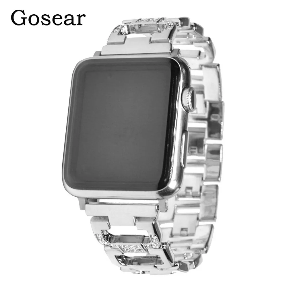 Умный Браслет Gosear из нержавеющей стали сменный ремешок для Apple Watch iWatch Series 1 2 3 4 iwach