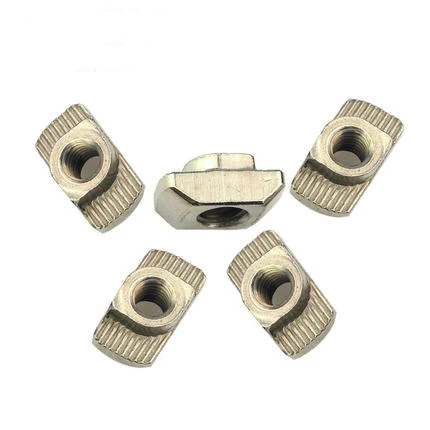 

50PCS M3 M4 M5 M6 Hammer Nut Aluminum Connector T Fastener Sliding Nut Nickel Plated Carbon Steel for 3030 Aluminum Profile