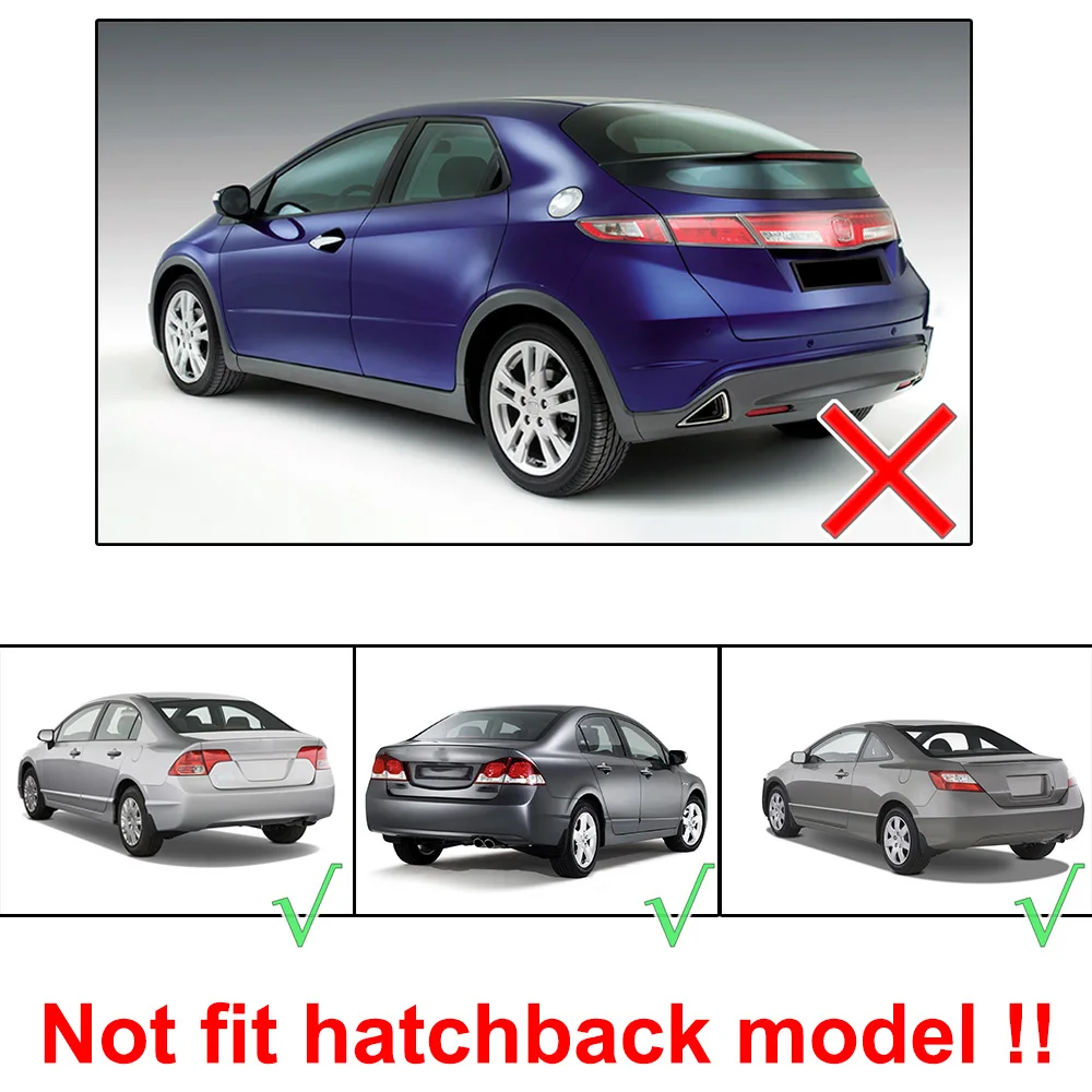 4 шт. для Honda Civic MK8 2006-2011 LHD пользовательские автомобильные коврики ковровое покрытие нейлон и Каучук задняя сторона 2009 2010 2011