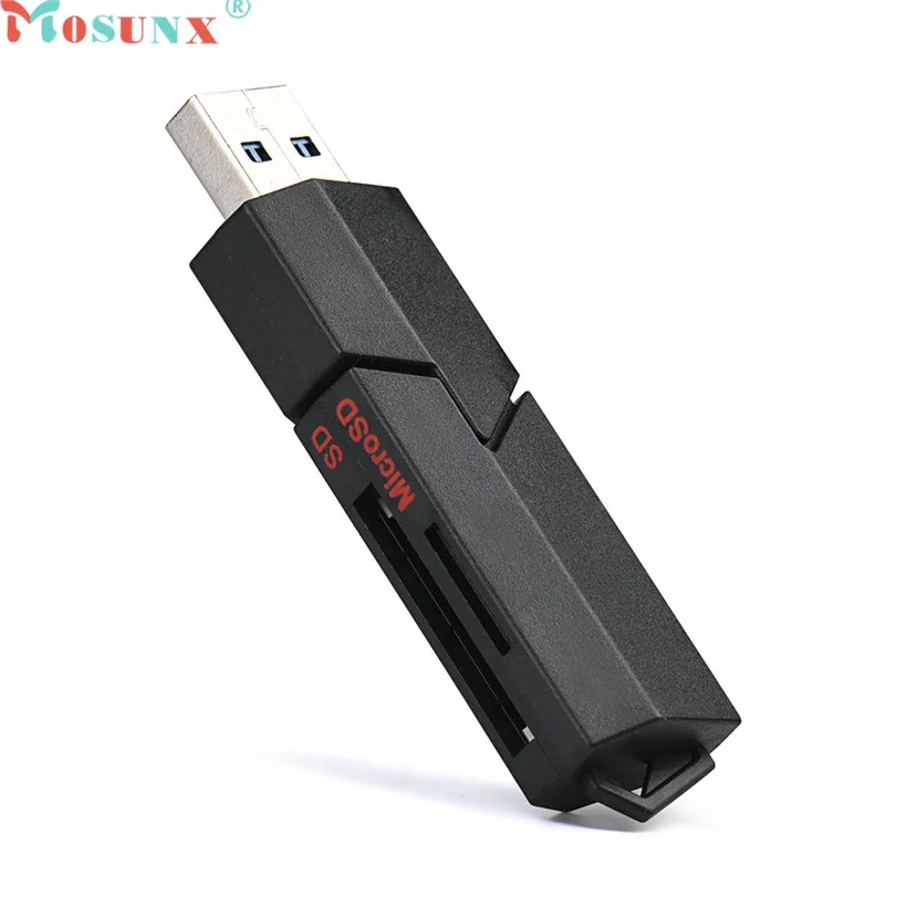 Mosunx устройство для чтения карт памяти 2 в 1 USB 3 0 высокоскоростное Micro SD TF адаптер 2018