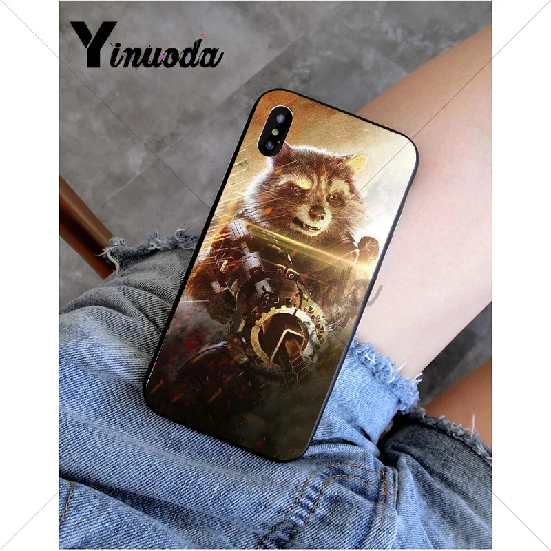 A2 Yinuoda Guardian ракета енот Грут Treeman чехол для телефона для iPhone 6S 6plus 7plus 8 8Plus X Xs MAX 5 5S XR 11 11pro 11promax - Цвет: A2