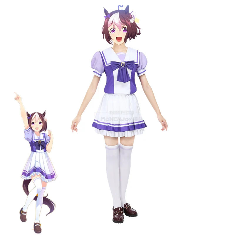 Игра Uma Musume Pretty Derby Suzuka костюмы для косплея японского аниме девушка школьная форма
