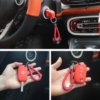 for smart 453 fortwo forfour folding key color silicone set car remote control accessories keychain logo decoration modification