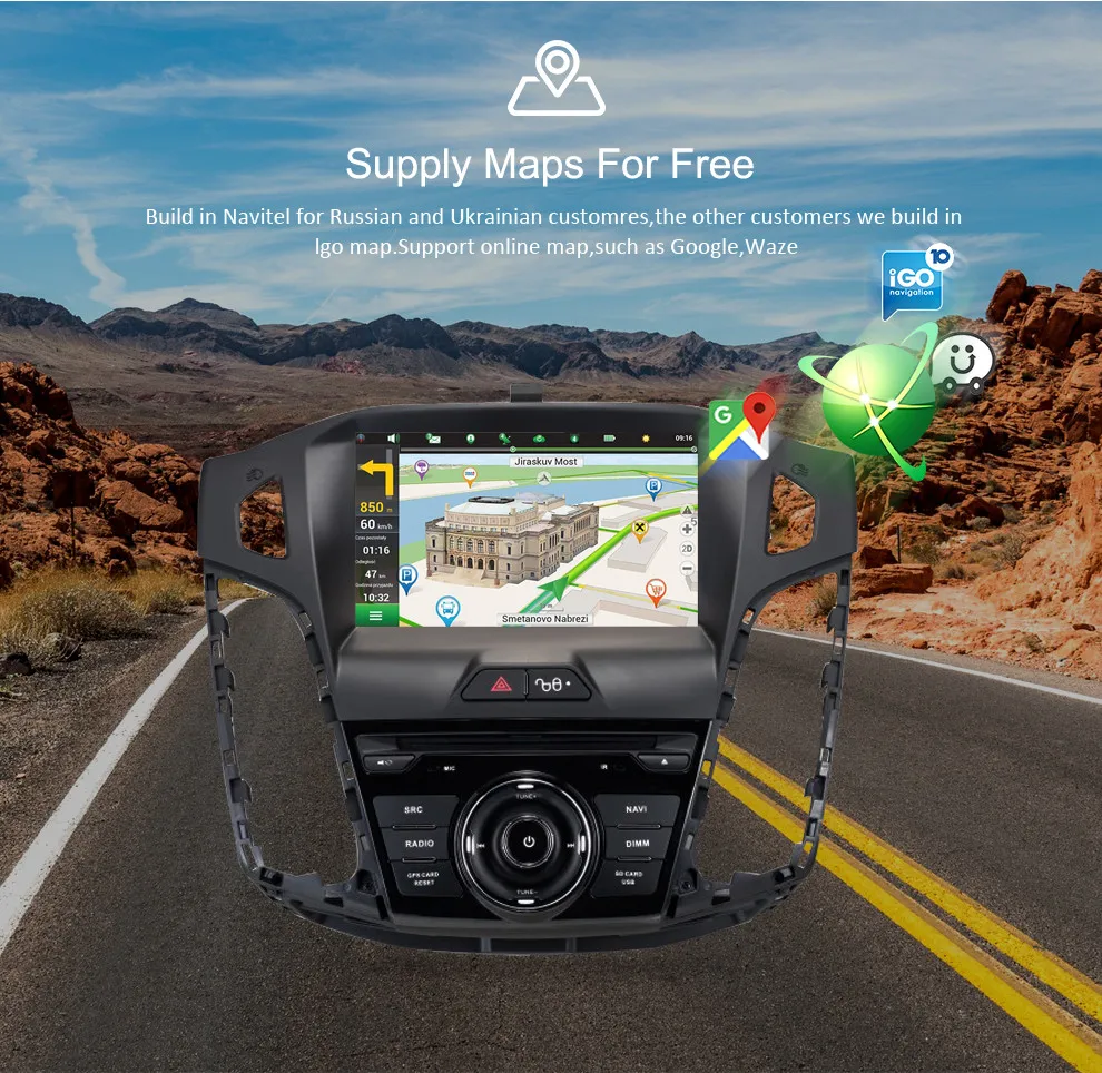 " ips 4G ram Android 9,0 автомобильный стерео dvd-плеер для Ford Focus 2012 2013 gps Navi Видео Радио wifi FM Bluetooth мультимедиа