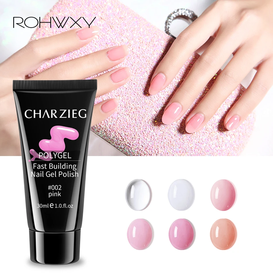 ROHWXY 6 цветов поли Гель для маникюра акриловый гель продлевающий половой акт