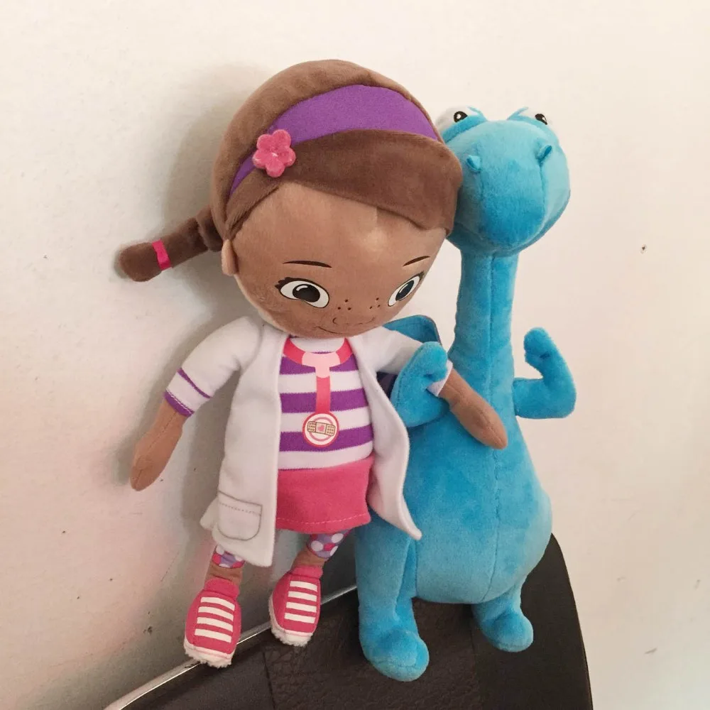 Doc McStuffins Плюшевые игрушки, Dottie девочка и милый синий дракон, мягкая детская кукла для подарка на день рождения