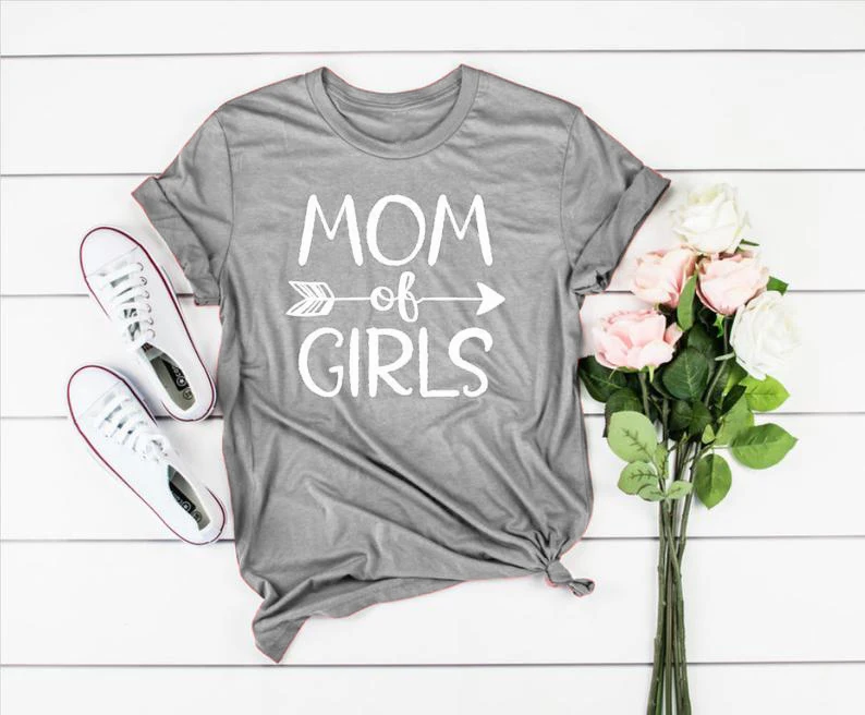 

mom of girls t-shirt girl mama arrow harajuku tee hipster Mother's day mama gift lover slogan tops aesthetic grunge t shirts