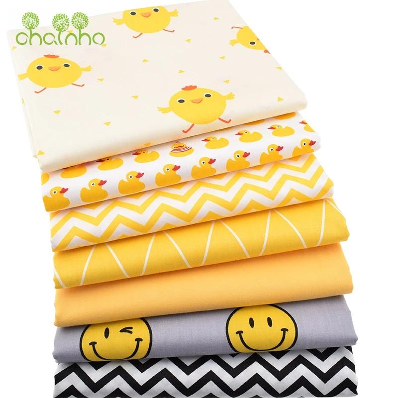 7 шт./лот саржевая хлопковая ткань Лоскутная мультяшная ручная работа шитье