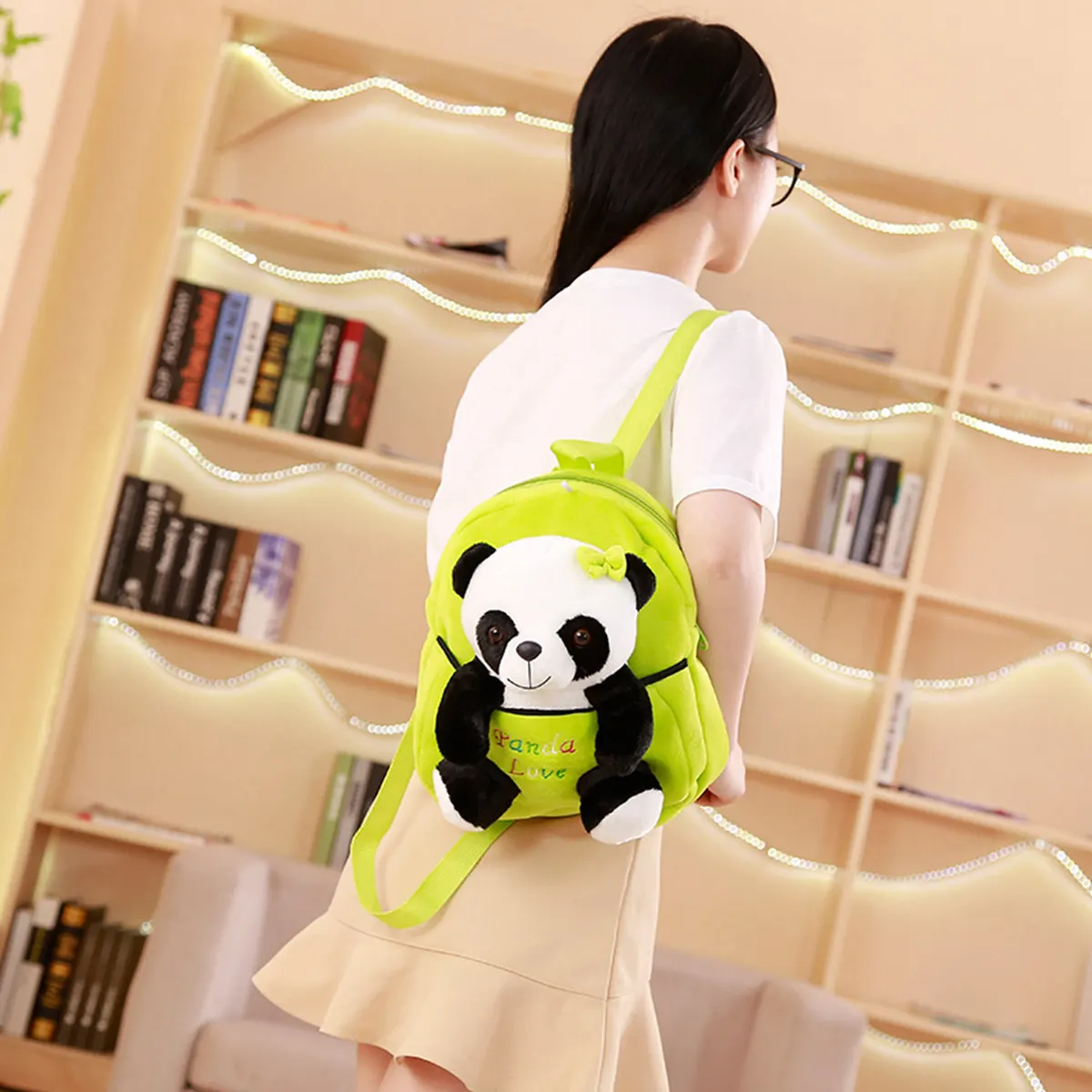 1 шт. Детский Рюкзак Kawaii Panda, сумки, маленькие плюшевые игрушки для детей, студентов, для девочки, мальчика, ребёнка, мягкая плюшевая кукла, подарок на день рождения