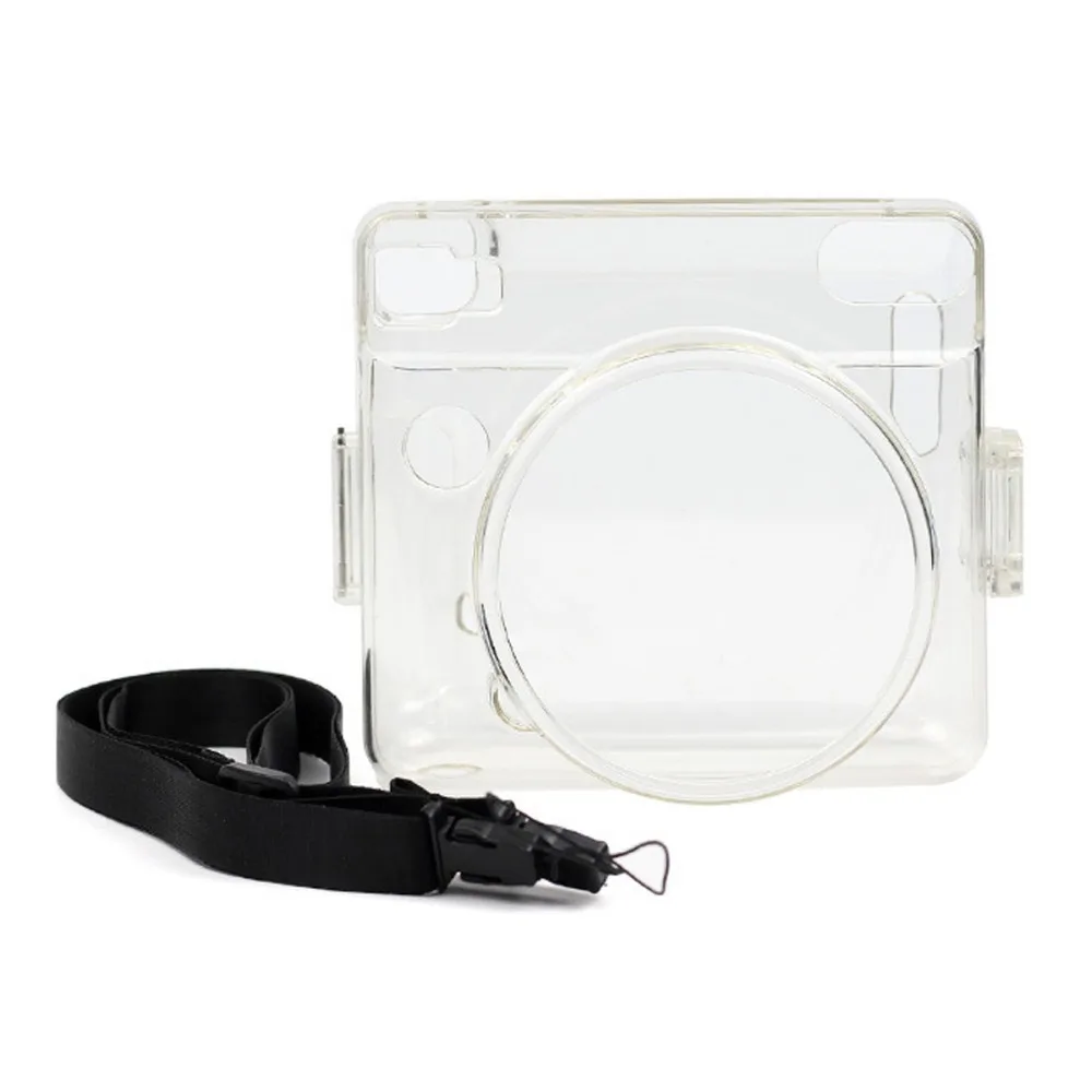 

Crystal Case PVC Transparent Strap Shoulder Bag Protector Instant Film Camera Shell Cover for Fuji NSTAX SQUARE SQ6