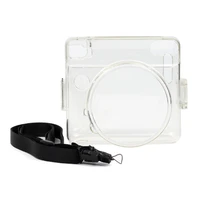crystal case pvc transparent strap shoulder bag protector instant film camera shell cover for fuji nstax square sq6