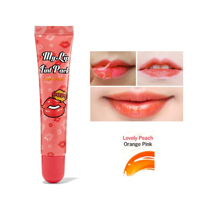Lovely Peach Отшелушивающий тинт для губ, легкий стойкий блеск для губ, маска, сделай сам, волшебный бальзам, косметический гель, водостойкий макияж, тату, помада для женщин - Цвет: Lovely Peach