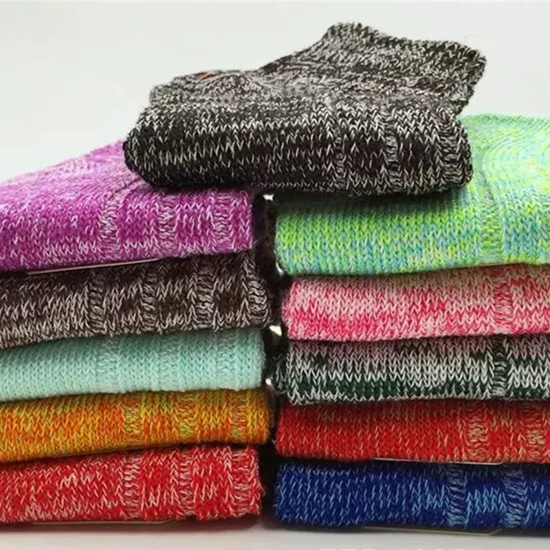 Носки женские в стиле Харадзюку Вязаные гольфы из плотной ткани ретро Sen