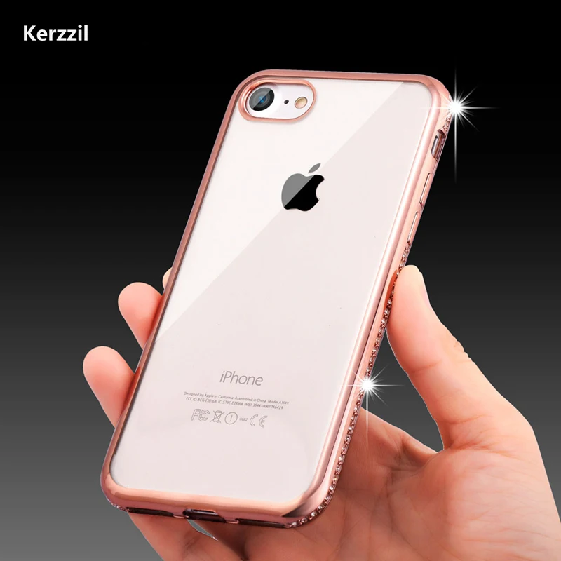 Роскошный чехол для iphone 7 6 6S с рамкой из страз iphone7 Plus SE 5 5S чехлы телефонов