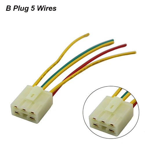 B Plug 5 Wires 5 проводов, 6 проводов, Регулятор выпрямителя для мотоцикла, штекер регулятора напряжения, Мужской Разъем - Цвет: B Plug 5 Wires