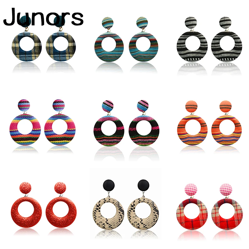 Женские винтажные серьги в богемном стиле с круглым принтом змеи большие