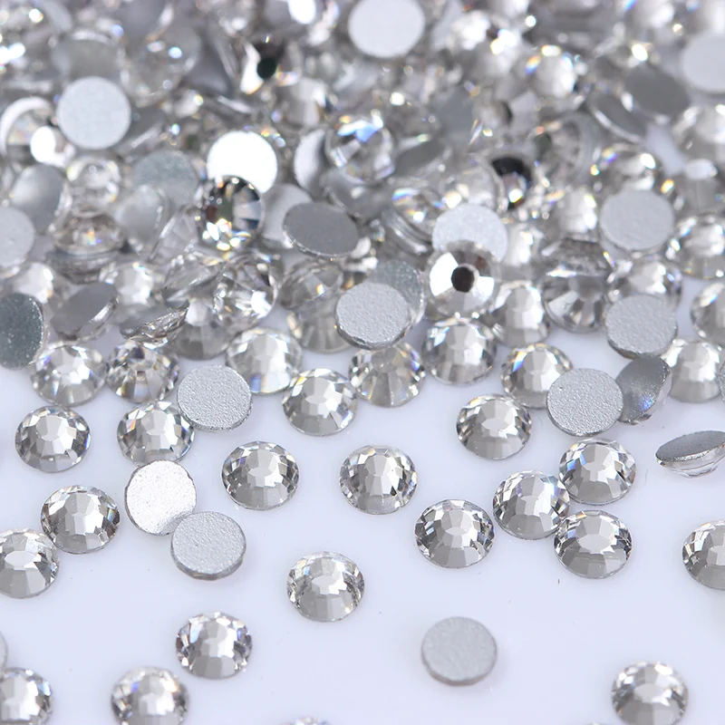 1000Pcs Colorful Nail Rhinestone Crystal Flat Bottom Mixed Size Tips DIY 3D Art Decorations | Красота и здоровье