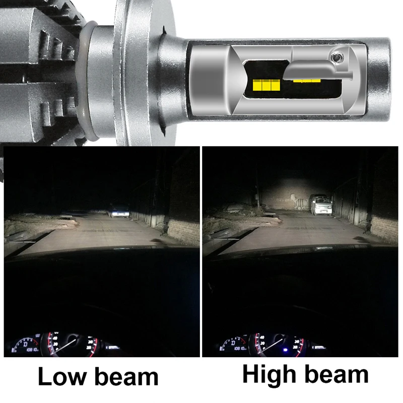 Hlxg 1 пара 12000LM 72 Вт/комплект Led H11 с чипами Lumileds металлический адаптер мини h8