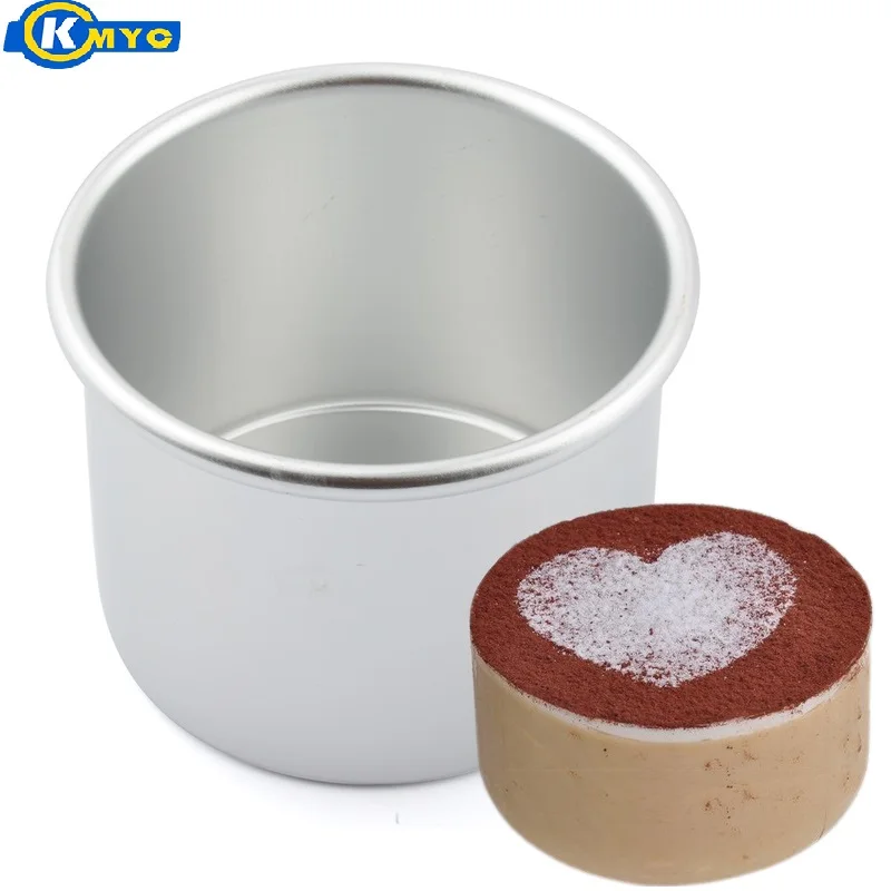 KMYC 4 дюймов DIY Мини Круглый из алюминиевого сплава формы для торта со съемным дном