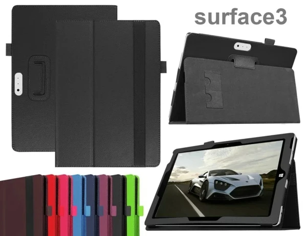Роскошный 2 складной держатель книжка кожаный чехол защитный для Microsoft Surface 3 Surface3