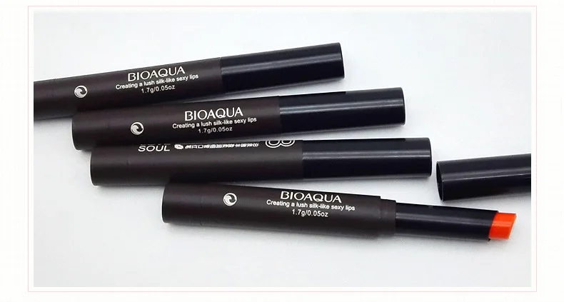 BIOAQUA, 8 цветов, увлажнитель длительного действия, гладкая губная помада, карандаш, пигмент, Обнаженная матовая губная помада, ручка, макияж, питательный бальзам, косметика