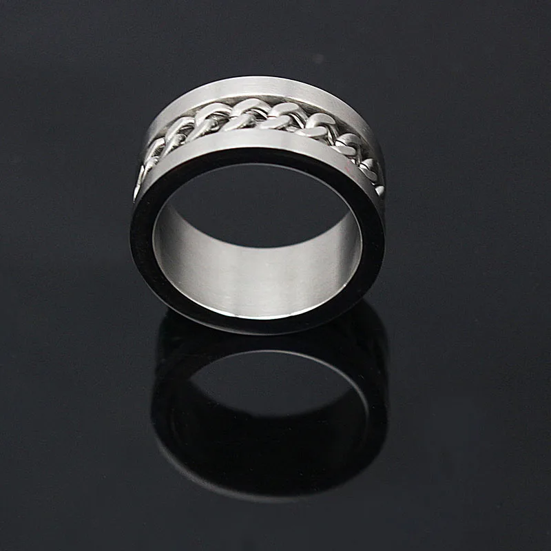 2017 New Promotion Free shipping Trendy Metal Casual/Sporty Round Rings Fashion Stainless Steel Biker Chain Link | Украшения и