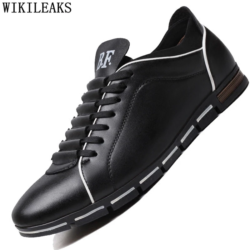 2022 Leather Shoes Men Luxury Brand Sneakers Casual Designer For Plus Size Homme Tenis | Обувь