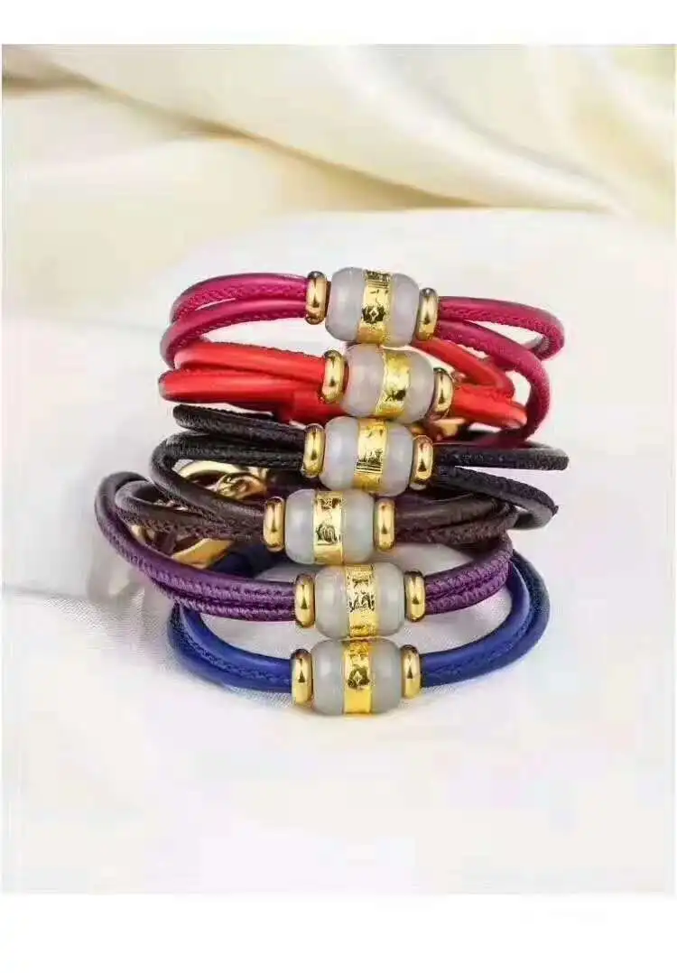 wholesale Fine Jewelry Solid 999 24K Yellow Gold Hetian Jade Bead Bracelet Gifts Free Shipping | Украшения и аксессуары