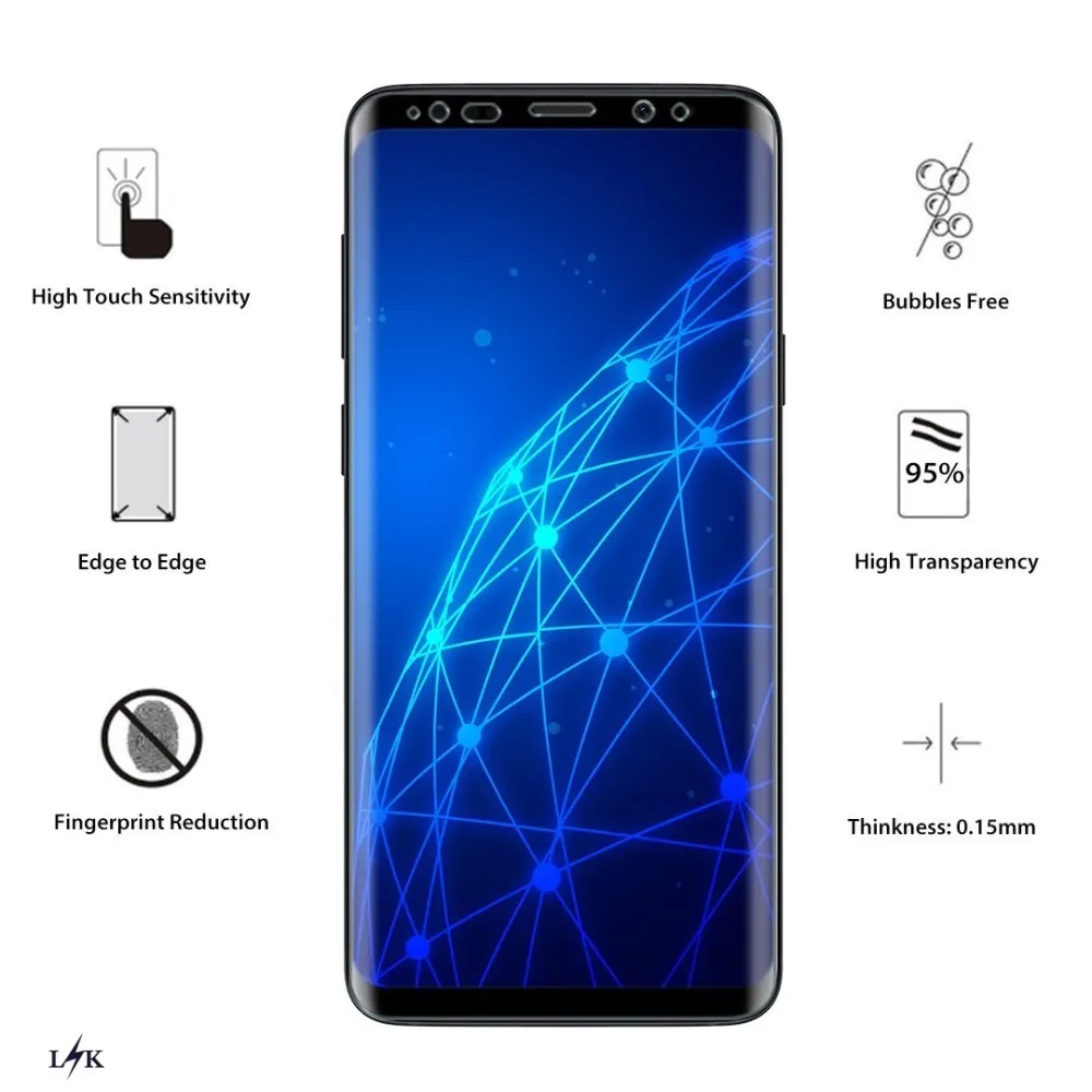 Для [3 упак.] Samsung Galaxy S9 плюс Экран протектор (дело атака) LK [полный охват] ПЭТ Мягкие