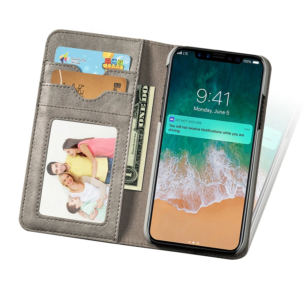 Luxury Flip Wallet Leather Cases For iPhone 6 6s 7 8 7plus 8plus Card slot Mobile Phone Shell Samsung S8 S8plus | Мобильные телефоны