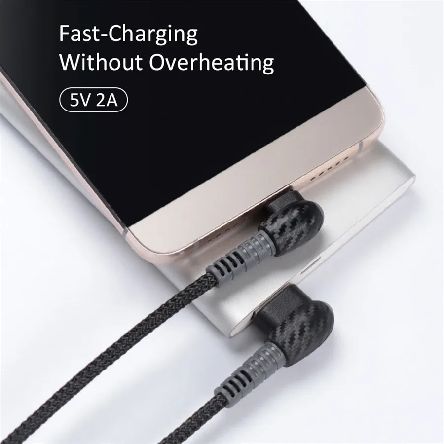 Olaudem 90 градусов USB C кабель для Macbook Pro huawei Быстрая зарядка Тип нейлоновый Плетеный 5