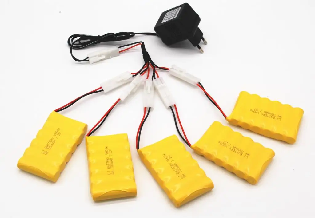 7 2 v 700mah AA NI CD Батарея с Зарядное устройство набор для электрическая игрушечная