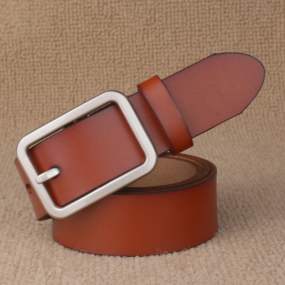 Ремень из натуральной воловьей кожи для мужчин и женщин Модный брендовый