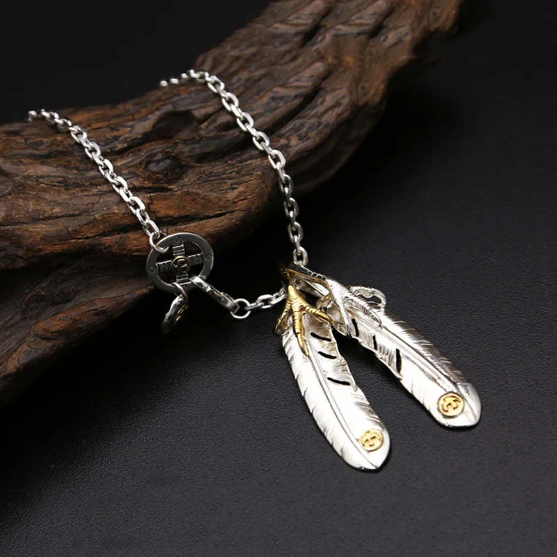 Новый 925 серебряное ожерелье для мужчин ювелирные изделия Орлиный коготь цепь с