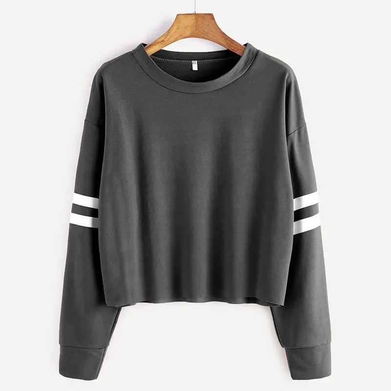 Женская Толстовка Оверсайз 2019 полосатая хипстерская одежда по аниме Harajuku Goth Girl