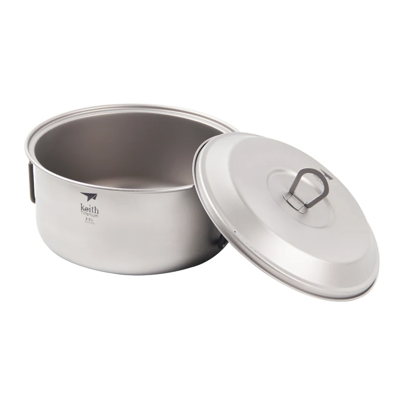 Keith 2.5L Titanium Soup Pot Ultralight Outdoor Camping Cookware Picnic Cooking | Спорт и развлечения