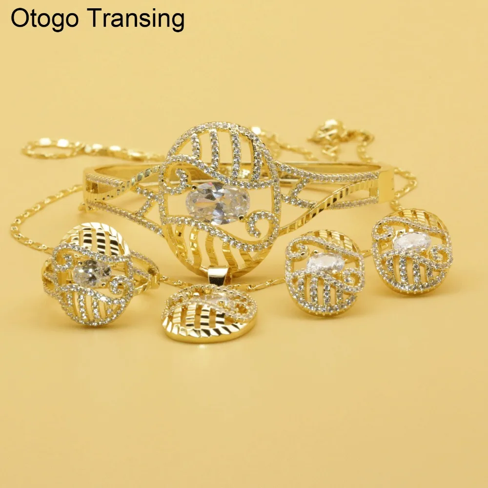 Otogo Transing 2019 набор ювелирных изделий для вечеринки золотой цвет Женская мода