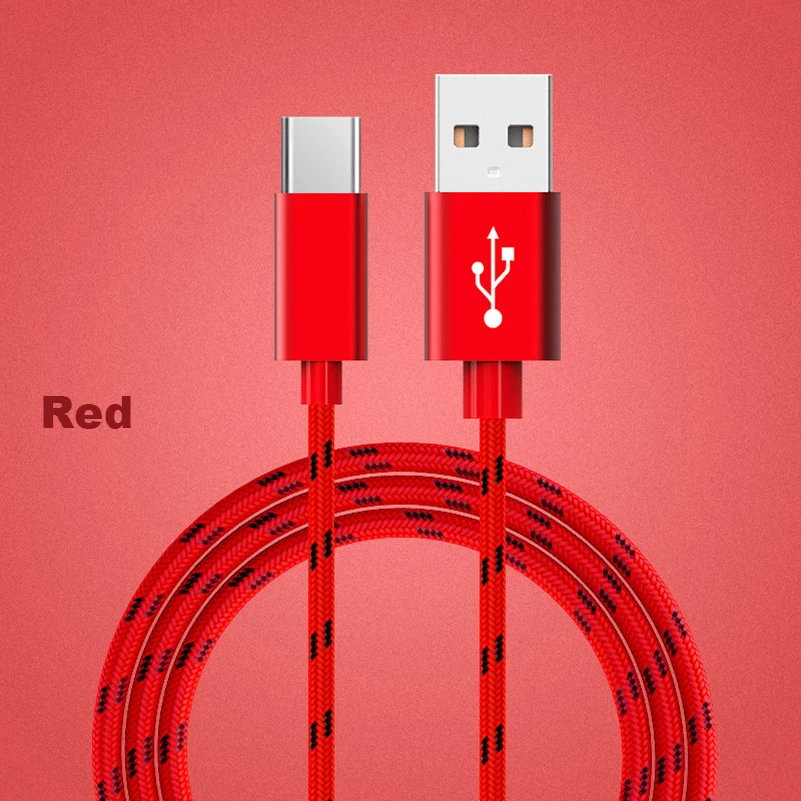 Тип C Быстрая зарядка Micro USB Тип кабеля-c 3,1 шнур данных телефон Зарядное устройство для samsung S9 S8 Примечание 8 Xiaomi huawei для IPhone X 8 7 - Цвет: Красный